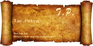 Tar Petra névjegykártya